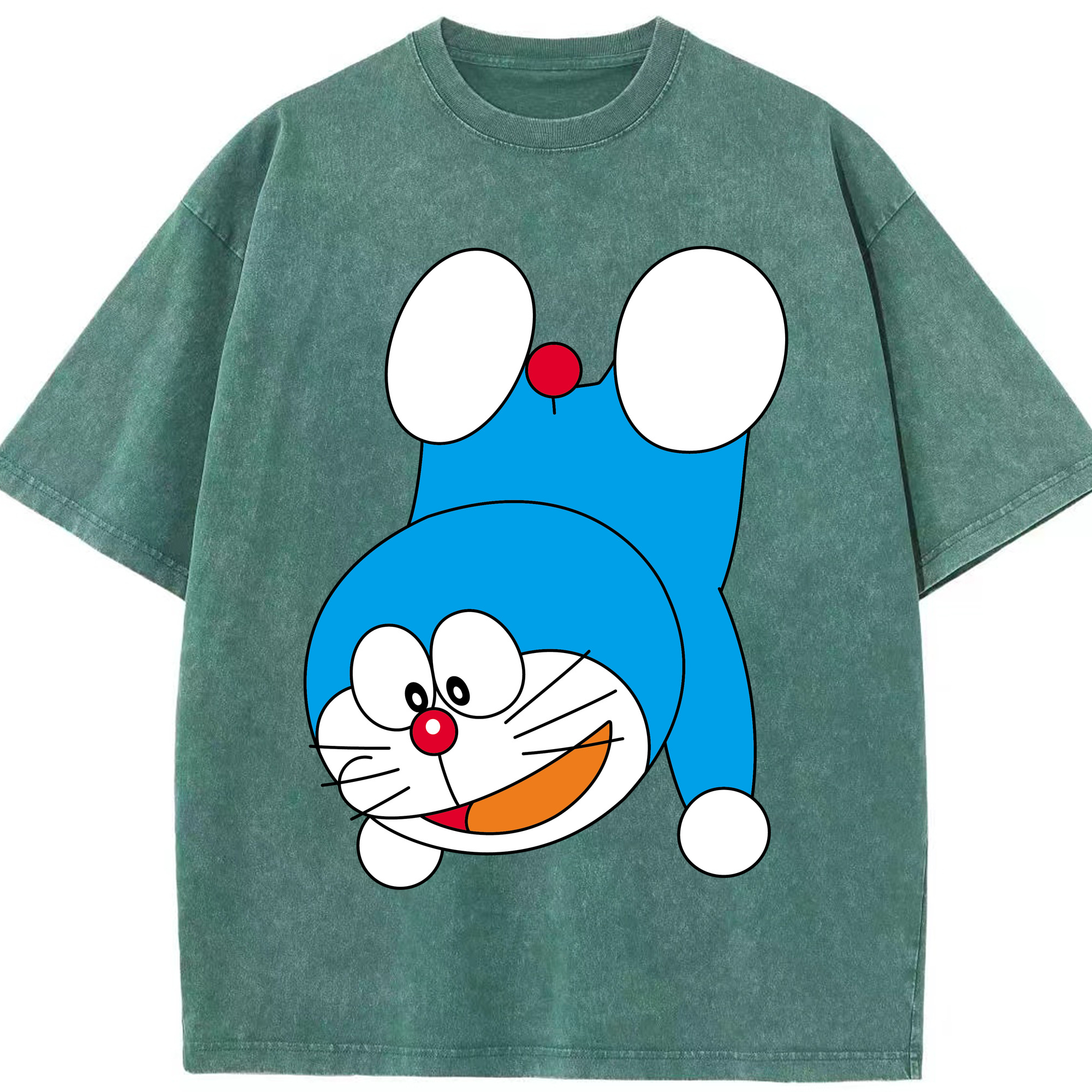 （画像用） ドラえもん Doraemon 綿100% ヴィンテージ風 半袖Tシャツ（フロントプリント）